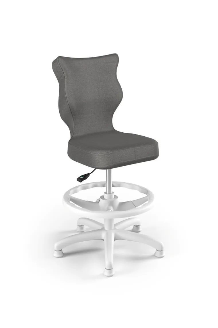 Entelo, Petit, krzesło dziecięce z podnóżkiem, wzrost 133-159 cm, ciemno szare