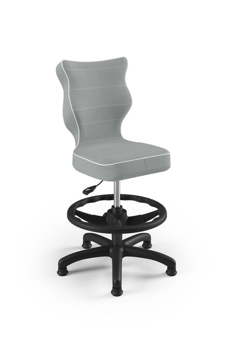 Entelo, Petit, krzesło dziecięce z podnóżkiem, wzrost 133-159 cm, szare