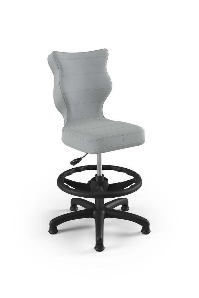 Entelo, Petit, krzesło dziecięce z podnóżkiem, wzrost 133-159 cm, szare