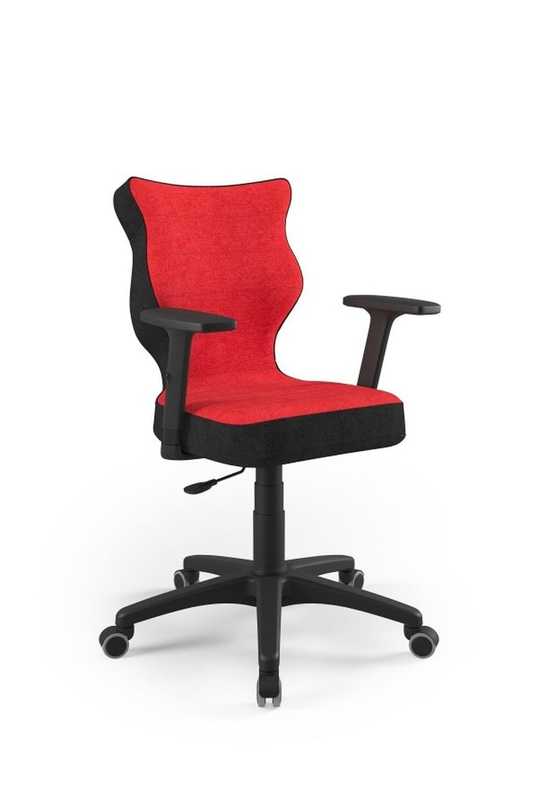 Entelo, Uni, krzesło biurowe z podłokietnikami, wzrost 159-188 cm, czerwone