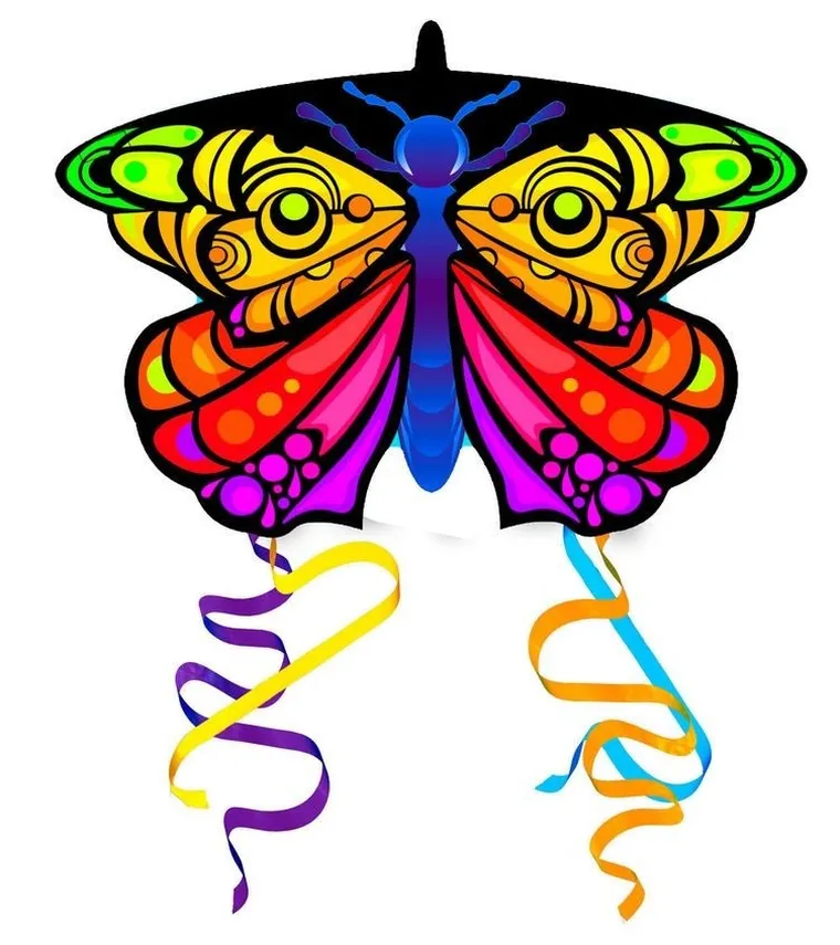 Eolo, latawiec nylonowy mini, butterfly, 58-43 cm