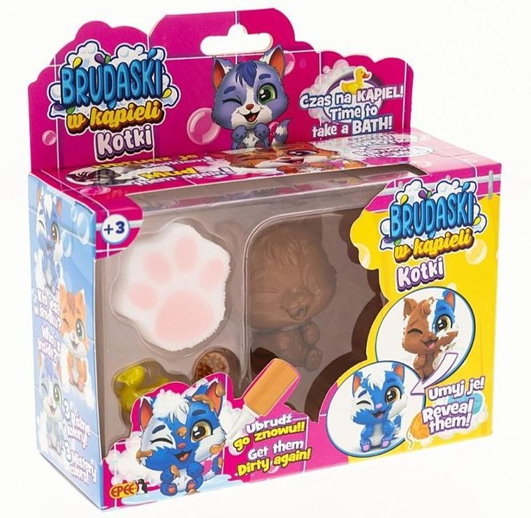 Epee, Brudaski w kąpieli, Kotki, Karmelek, zestaw z figurką