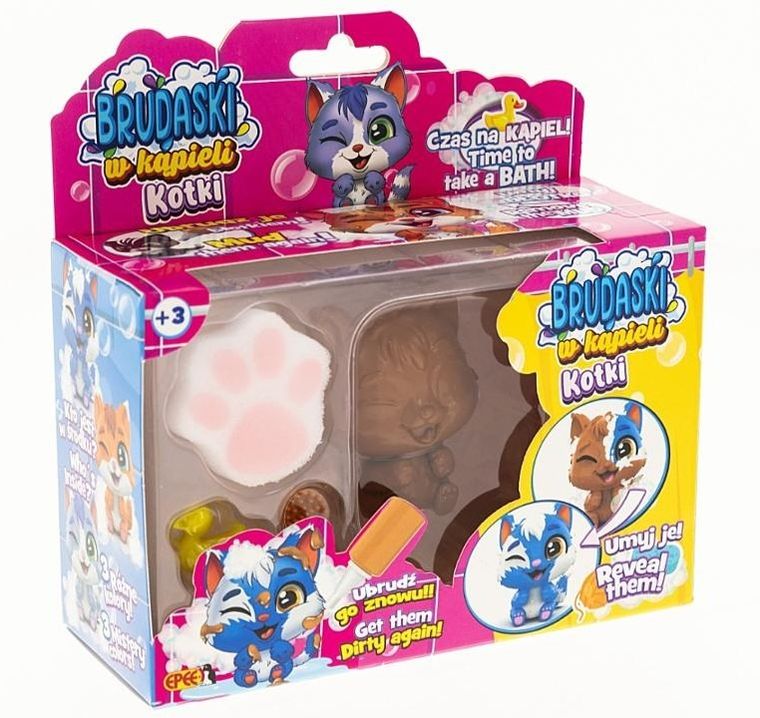 Epee, Brudaski w kąpieli, Kotki, Łatek, zestaw z figurką