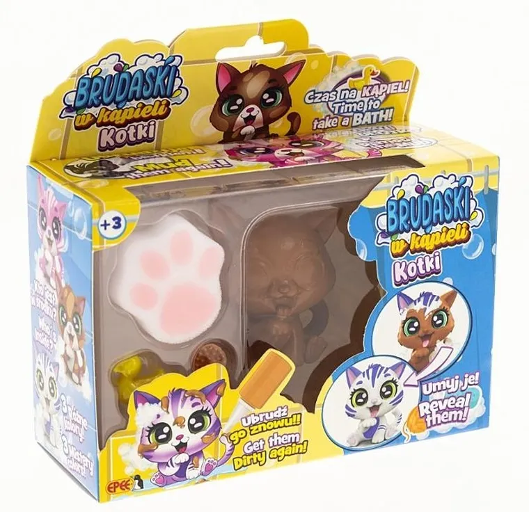 Epee, Brudaski w kąpieli, Kotki, Tofik, zestaw z figurką