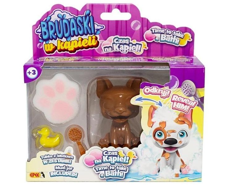 Epee, Brudaski w kąpieli, Pieski, Boston, zestaw z figurką