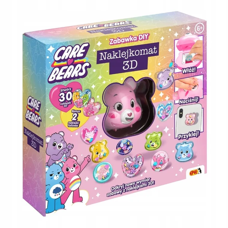 Epee, Care Bears, Naklejkomat 3D, zestaw do tworzenia naklejek