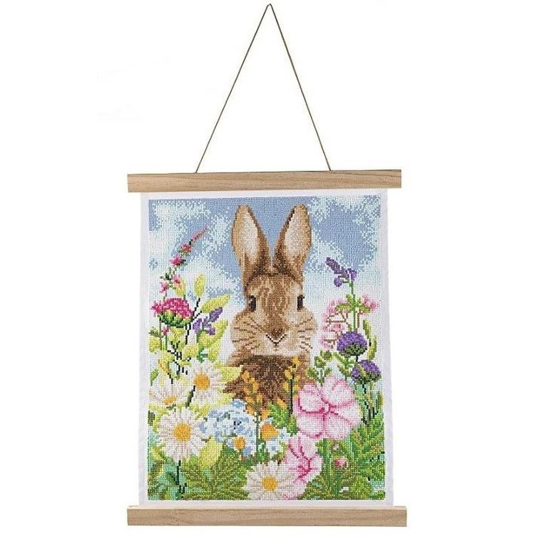 Epee, Crystal Art, plakat z mozaiką diamentową, Zając i wiosna, 35-45 cm