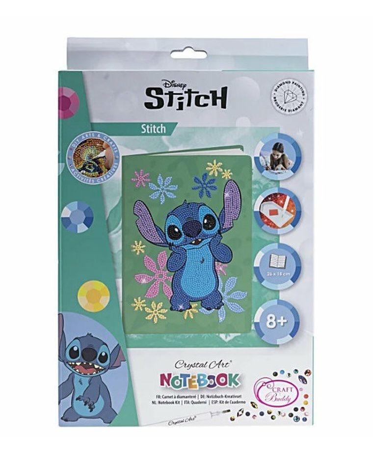 Epee, Lilo i Stitch, Crystal Art, notatnik z mozaiką diamentową, 1 szt.