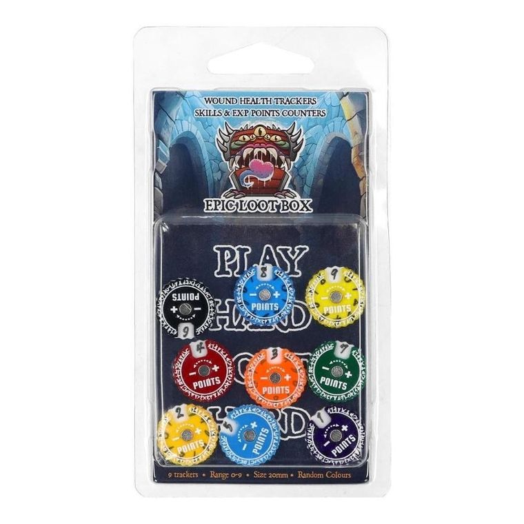 Epic Loot Box, Trackers Counters, Liczniki, Range 0-9, rozmiar 20 mm, różne kolory