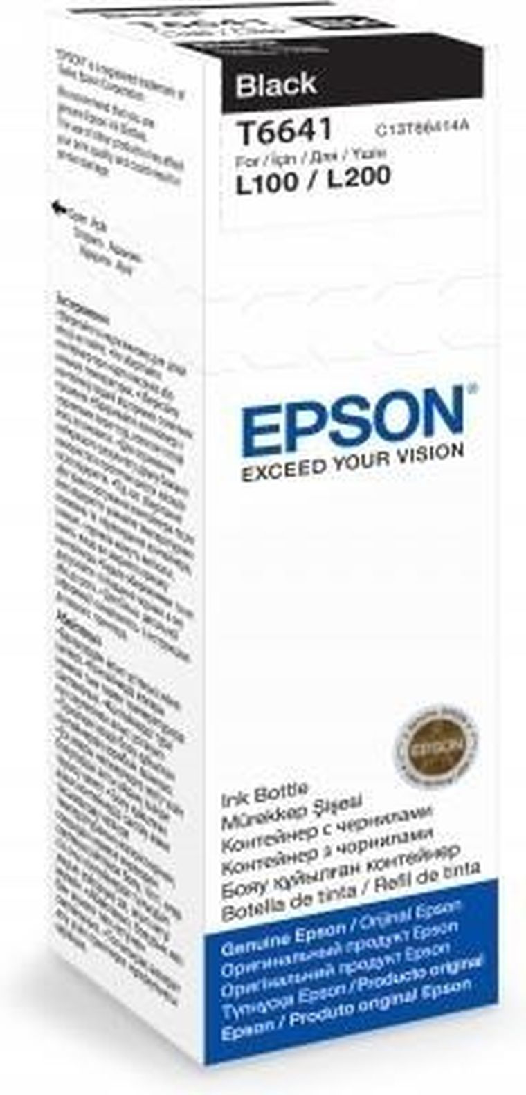 Epson, tusz do drukarki, C13T66414A, oryginał, 70 ml, czarny