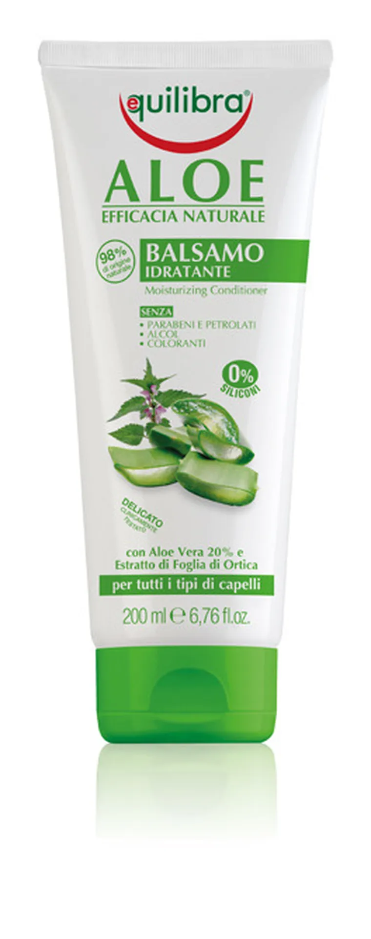 Equilibra, Naturale, odżywka aloesowa do włosów, 200 ml