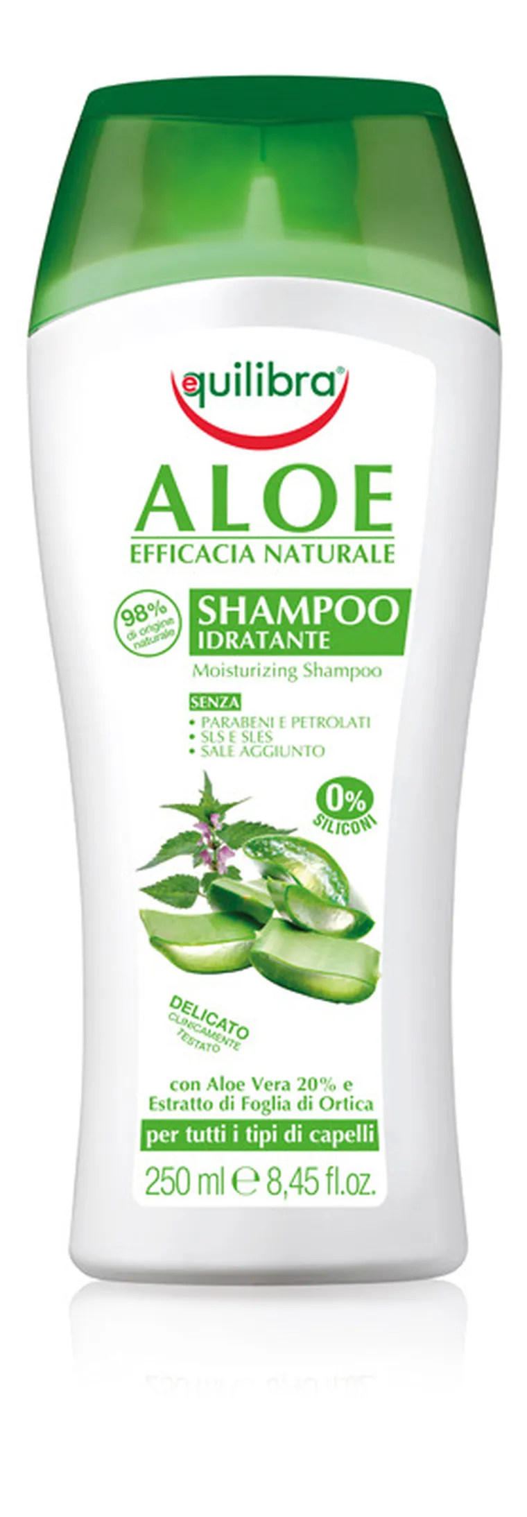 Equilibra, Naturale, szampon aloesowy do włosów, 250 ml