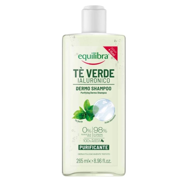 Equilibra, Te verde, szampon oczyszczający, 265 ml