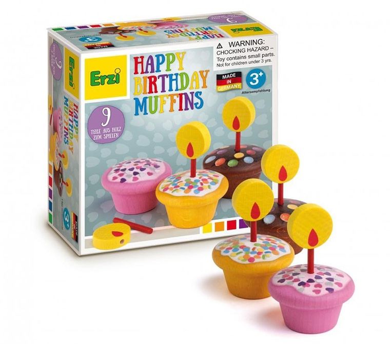 Erzi, drewniane muffinki urodzinowe