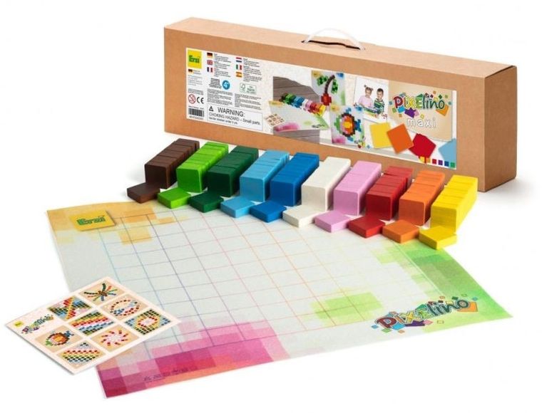 Erzi, Pixelino Maxi, układanka, drewniane klocki