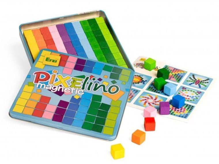Erzi, Pixelino, układanka magnetyczna, 100 elementów