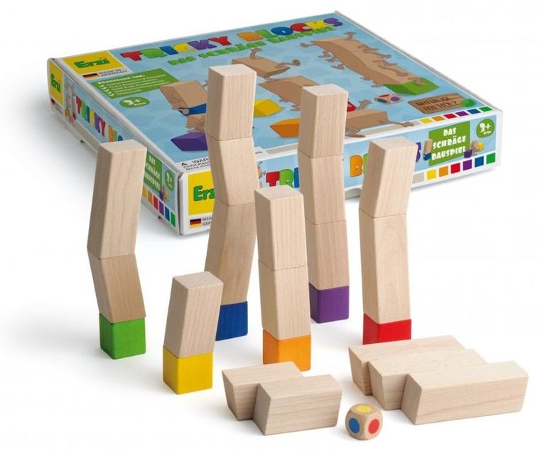 Erzi, Tricky Blocks, balansujące wieże z klocków, gra zręcznościowa