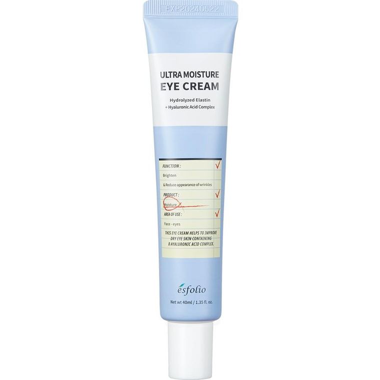 Esfolio, Ultra Moisture Eye Cream, głęboko nawilżający krem pod oczy z kwasem hialuronowym, 40 ml