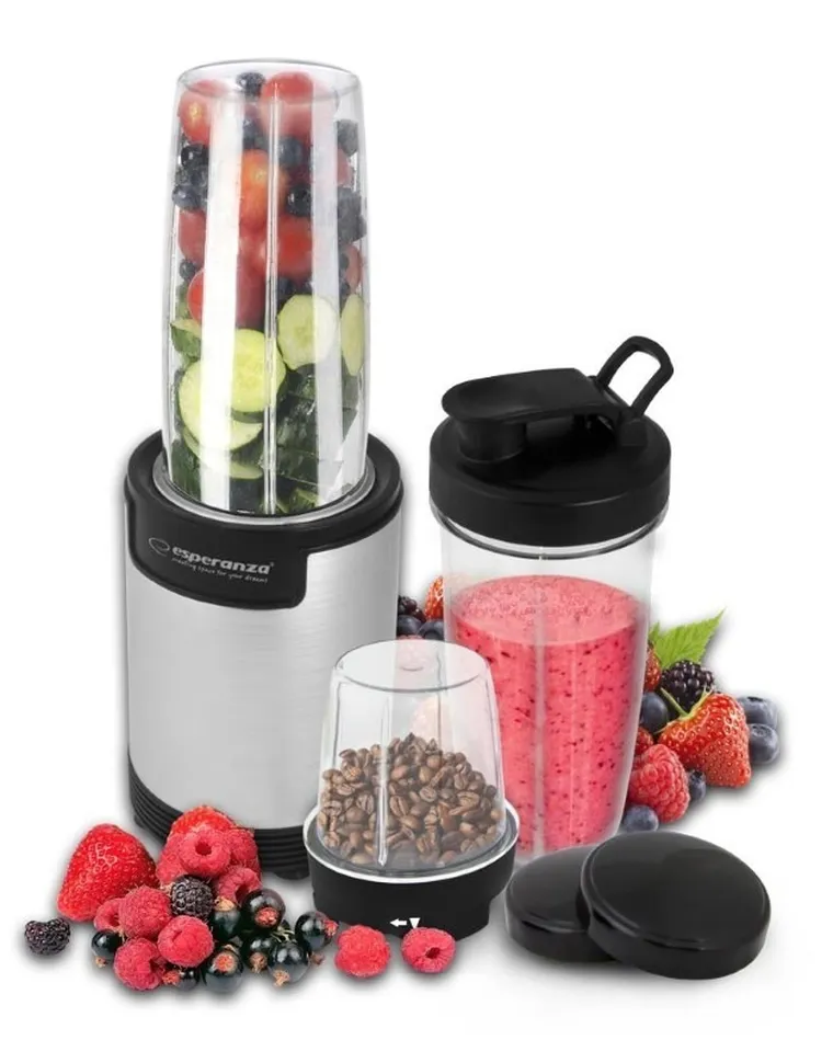 Esperanza, blender sportowy do mielenia, Nutri Bomb, EKM030, 900W, czarno-srebrny