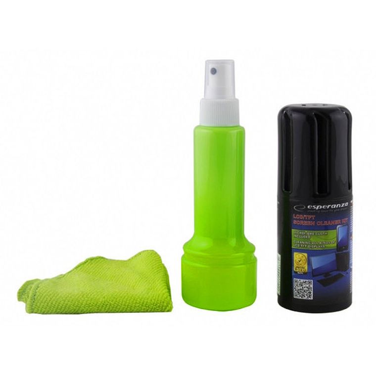 Esperanza, żel do czyszczenia ekranów LCD, zestaw ze ściereczką, 150 ml