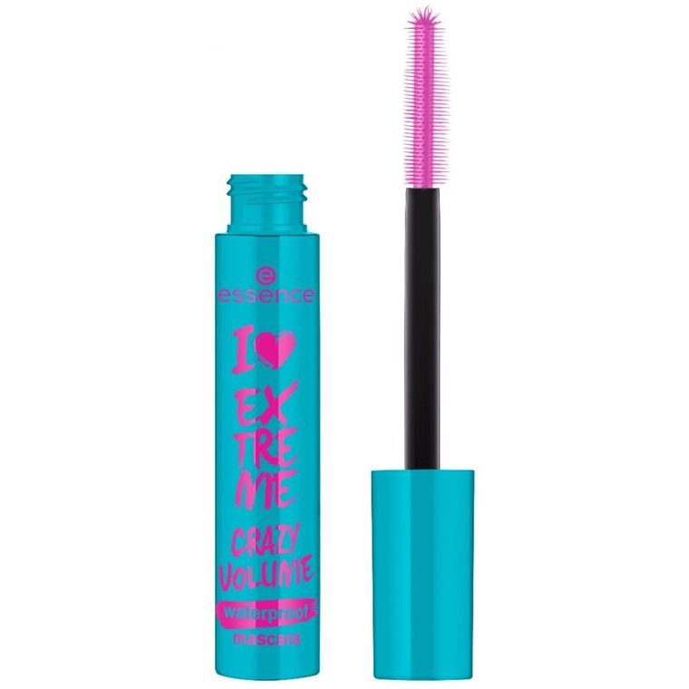 Essence, I Love Extreme Crazy Volume Waterproof Mascara, wodoodporny tusz do rzęs zwiększający objętość, 12 ml