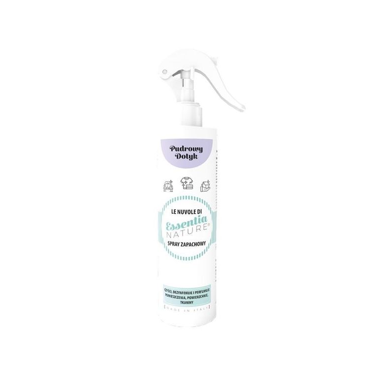 Essentia Nature, odświeżacz w sprayu do tkanin i wnętrz, Pudrowy Dotyk, 250 ml