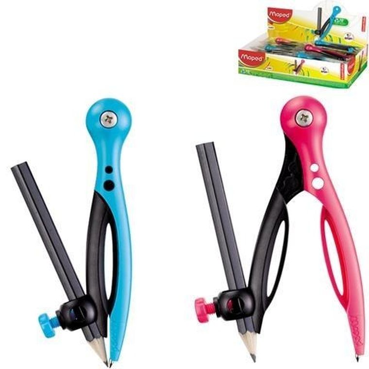 Essential, cyrkiel plastikowy + ołówek