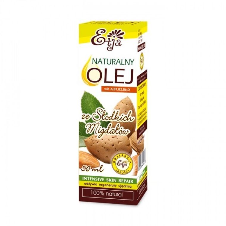 Etja, naturalny olej ze słodkich migdałów, 50 ml