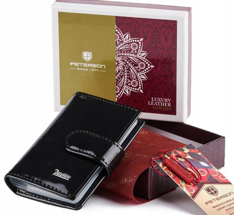 Etui na dokumenty z lakierowanej skóry, Peterson