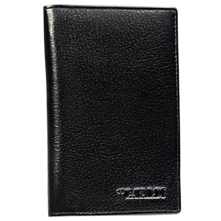 Etui na karty i paszport, czarne, skórzane, 4U Cavaldi