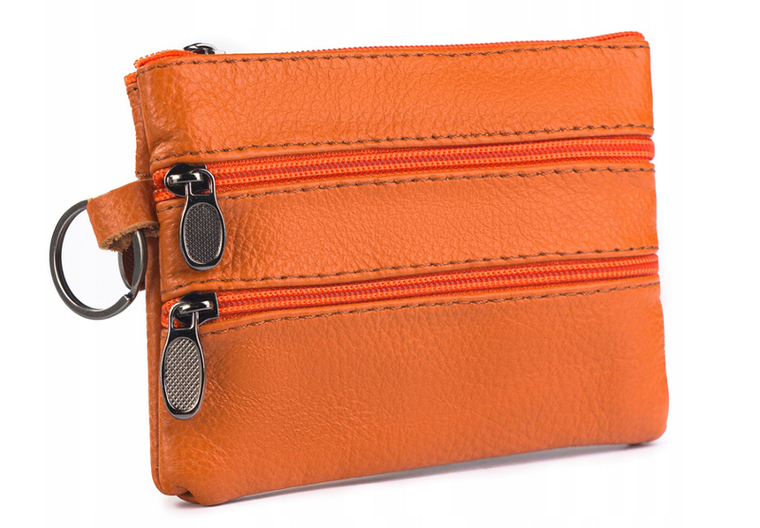 Etui na klucze, brązowe, skórzane