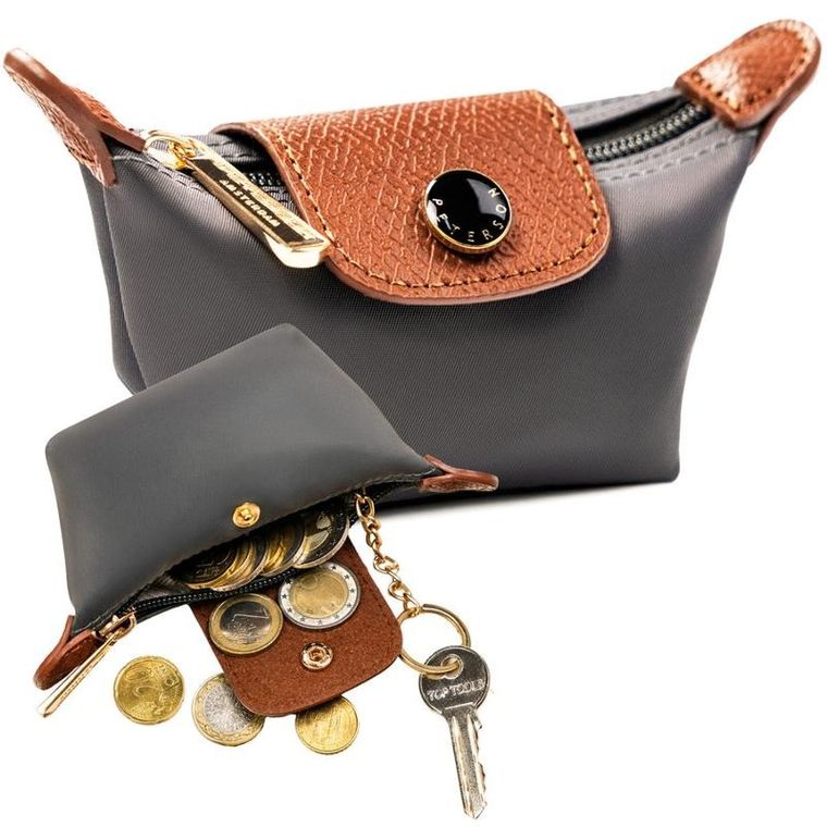 Etui na klucze, ciemnoszare, skóra ekologiczna, Peterson