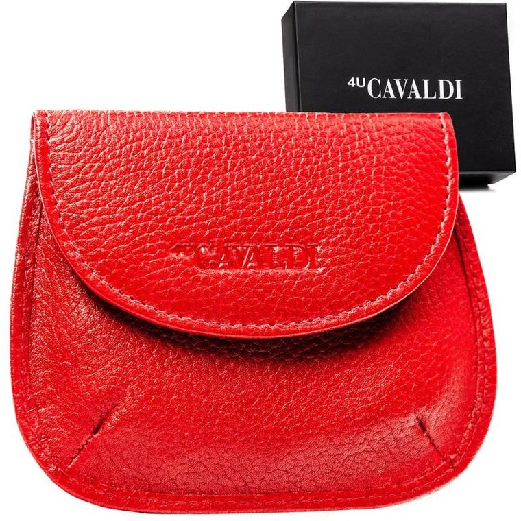 Etui na klucze, czerwone, skórzane, 4U Cavaldi