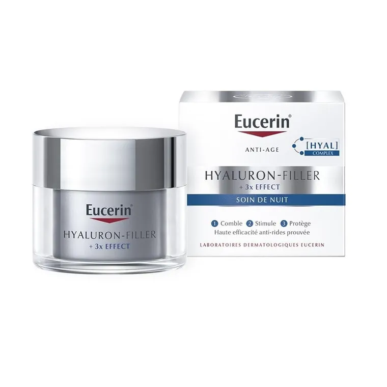 Eucerin, Hyaluron-Filler + 3x Effect Nacht, krem przeciwzmarszczkowy na noc, 50 ml
