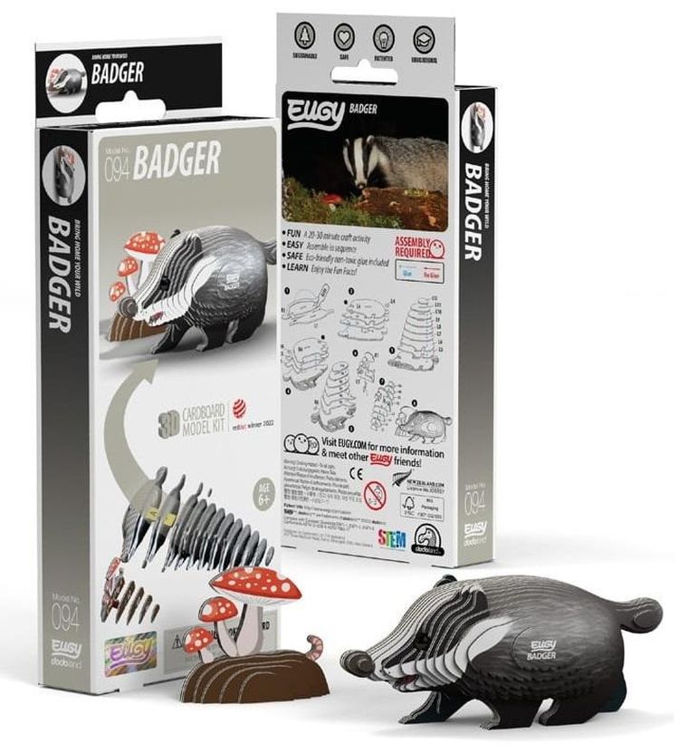 Eugy, układanka 3D, Borsuk