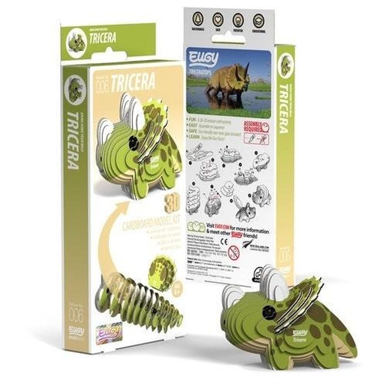 Eugy, układanka 3D, Dinozaur Tricera