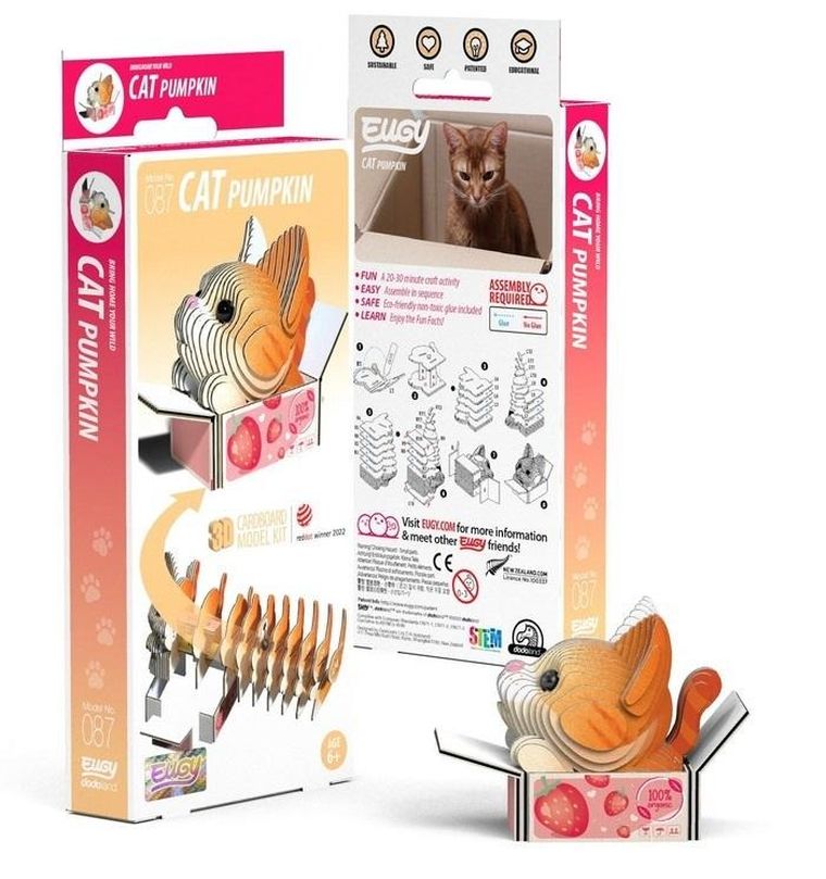 Eugy, układanka 3D, Kotek Pumpkin