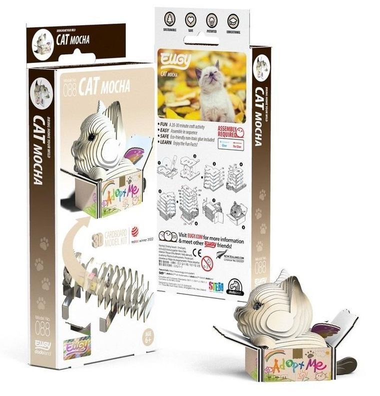 Eugy, układanka 3D, Kotek Syjamski Mocha