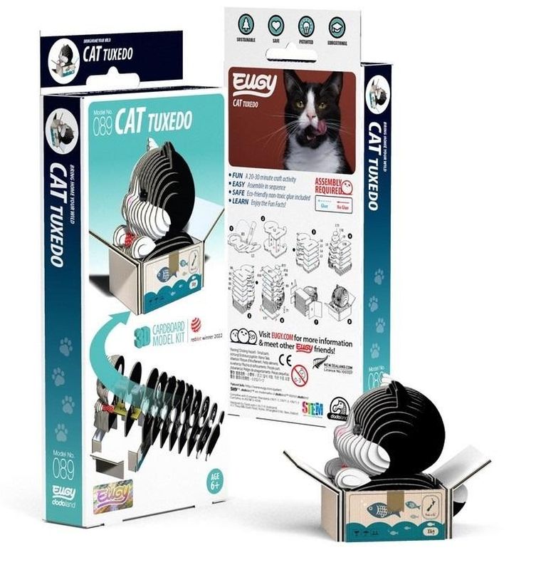 Eugy, układanka 3D, Kotek Tuxedo