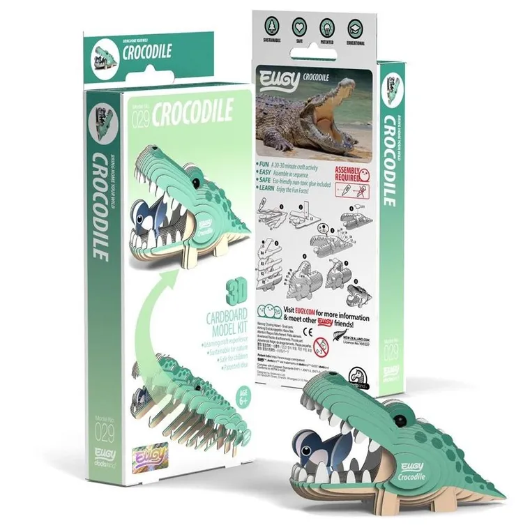 Eugy, układanka 3D, Krokodyl