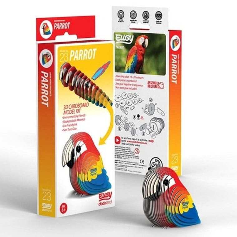 Eugy, układanka 3D, Papuga