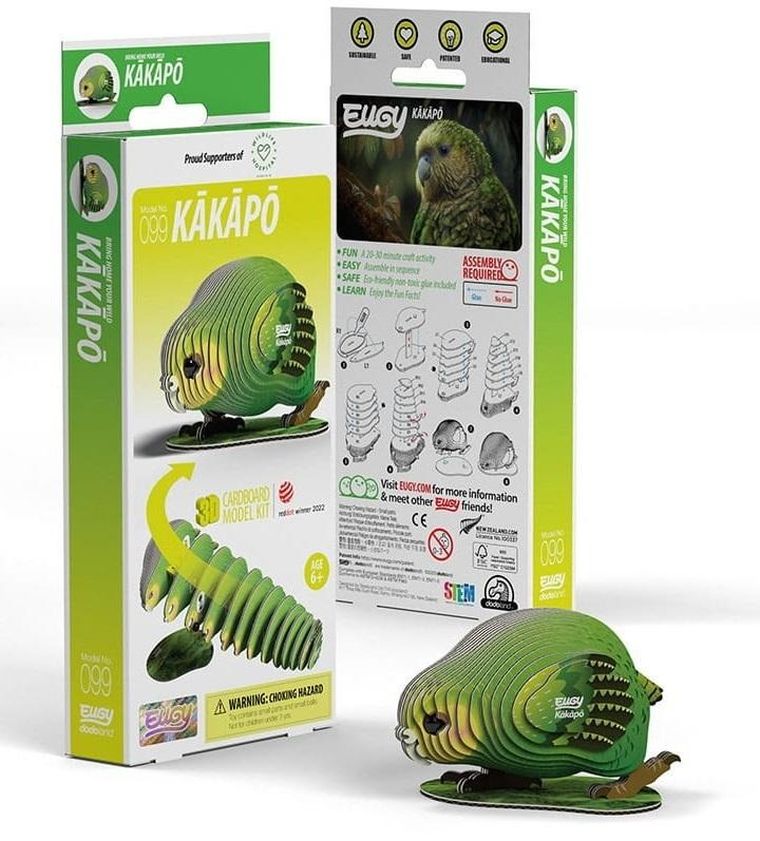Eugy, układanka 3D, Papuga Kakapo