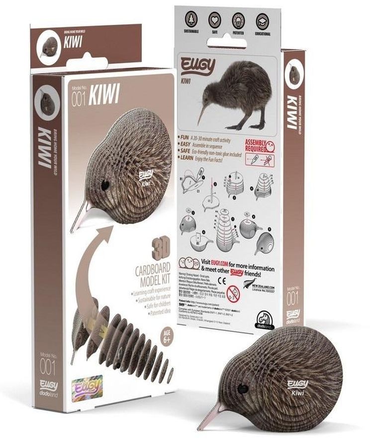 Eugy, układanka 3D, Ptak Kiwi