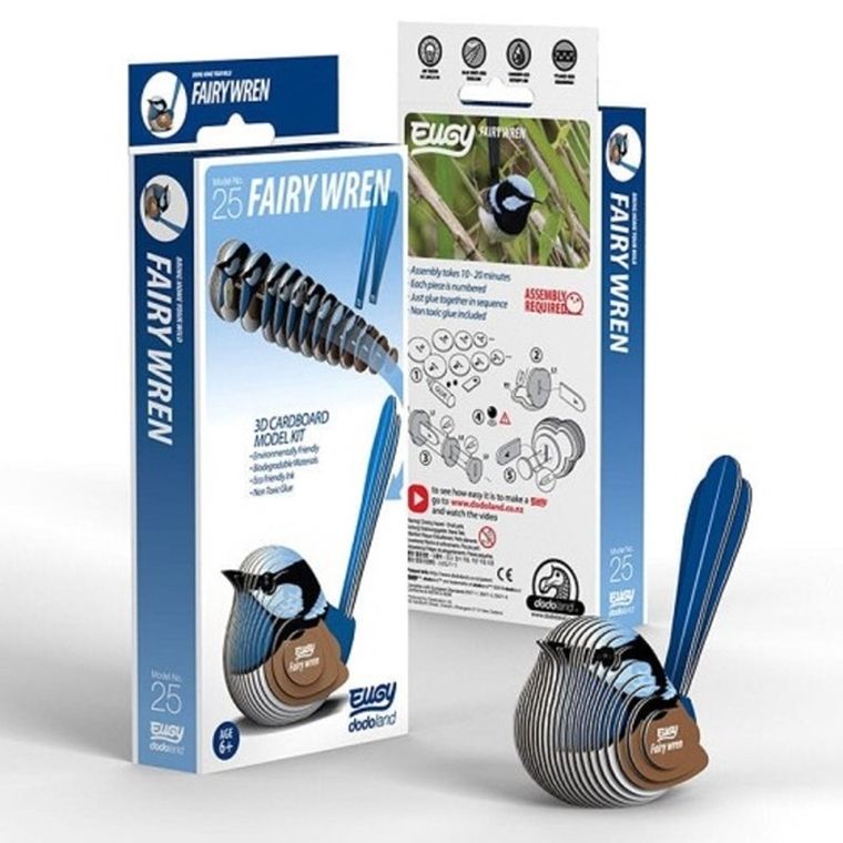 Eugy, układanka 3D, Ptaszek Strzyżyk