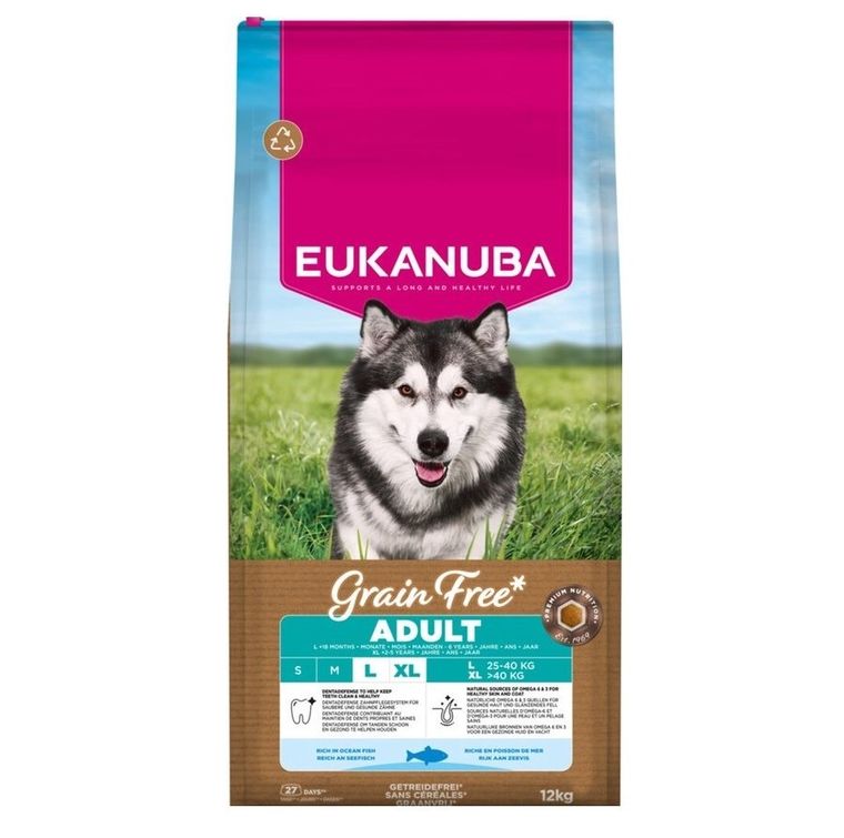 Eukanuba, karma sucha, bezzbożowa, dla psów dorosłych, 12 kg