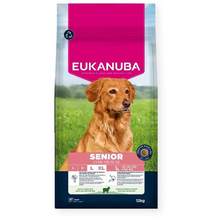 Eukanuba, Senior Large Lamb and Rice, karma sucha dla psa, 12 kg