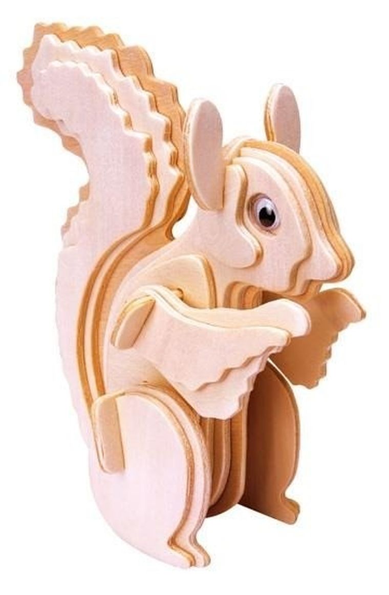 Eureka! Gepetto, Wiewiórka, drewniana łamigłówka, puzzle 3D