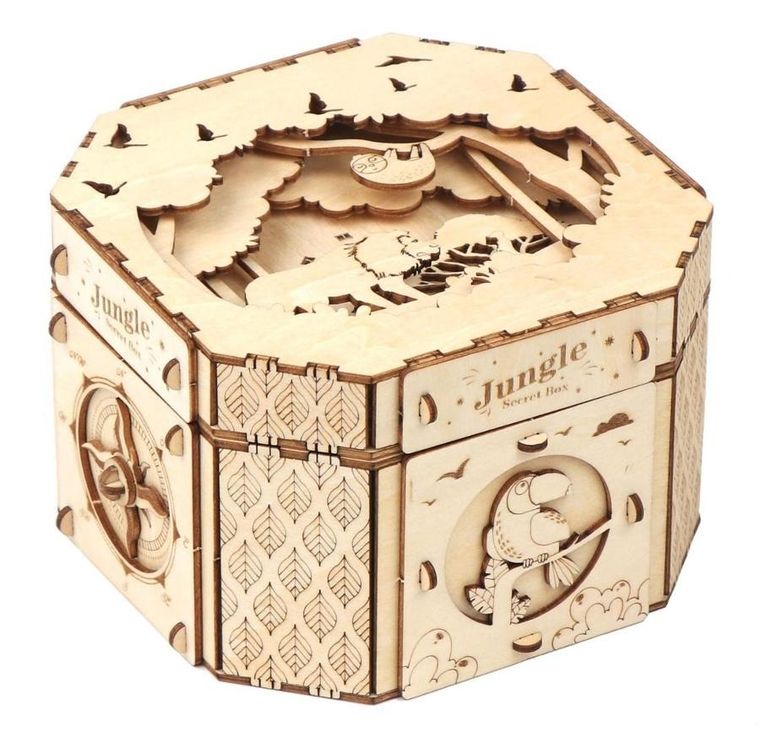 Eureka! Treasure Box, Jungle Secret diy, łamigłówka, poziom 3/4