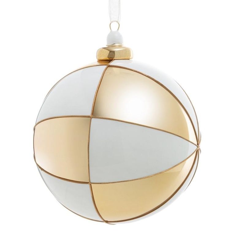 Eurofirany, bombka choinkowa szklana, biały