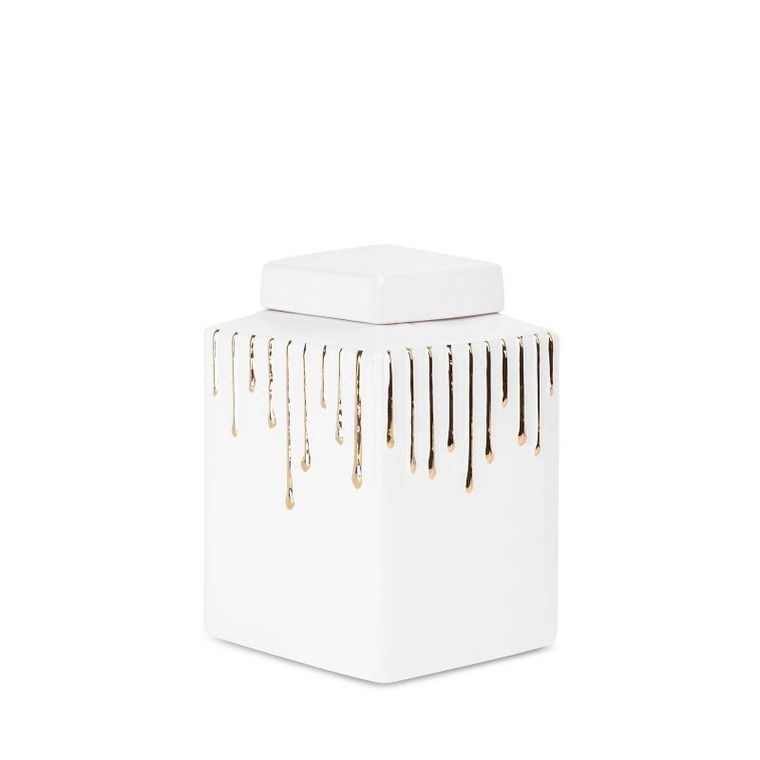 Eurofirany, ceramika 14-14-23 cm, biały